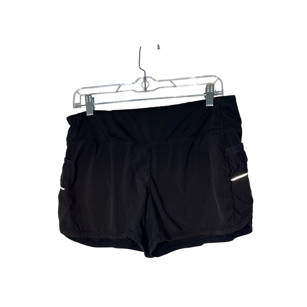 Athleta Black Running Shorts With Reflective Details Size M Womens